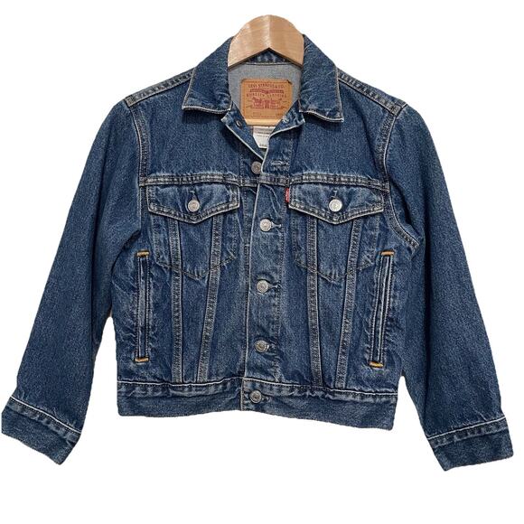 VTG Levis Denim Trucker Jacket Size S Standard Fit Retro Y2K 90s 57511 - Picture 1 of 4